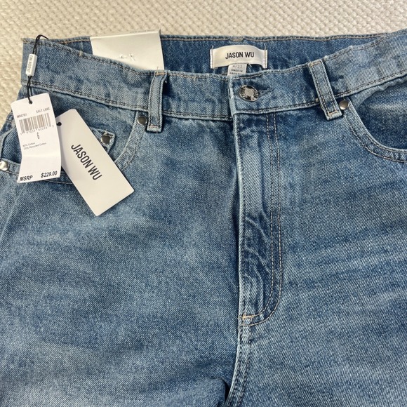 Jason Wu Jaime Barrel Ankle Jeans Super High Rise Relaxed Blue Denim Size 6 27 - Picture 4 of 10